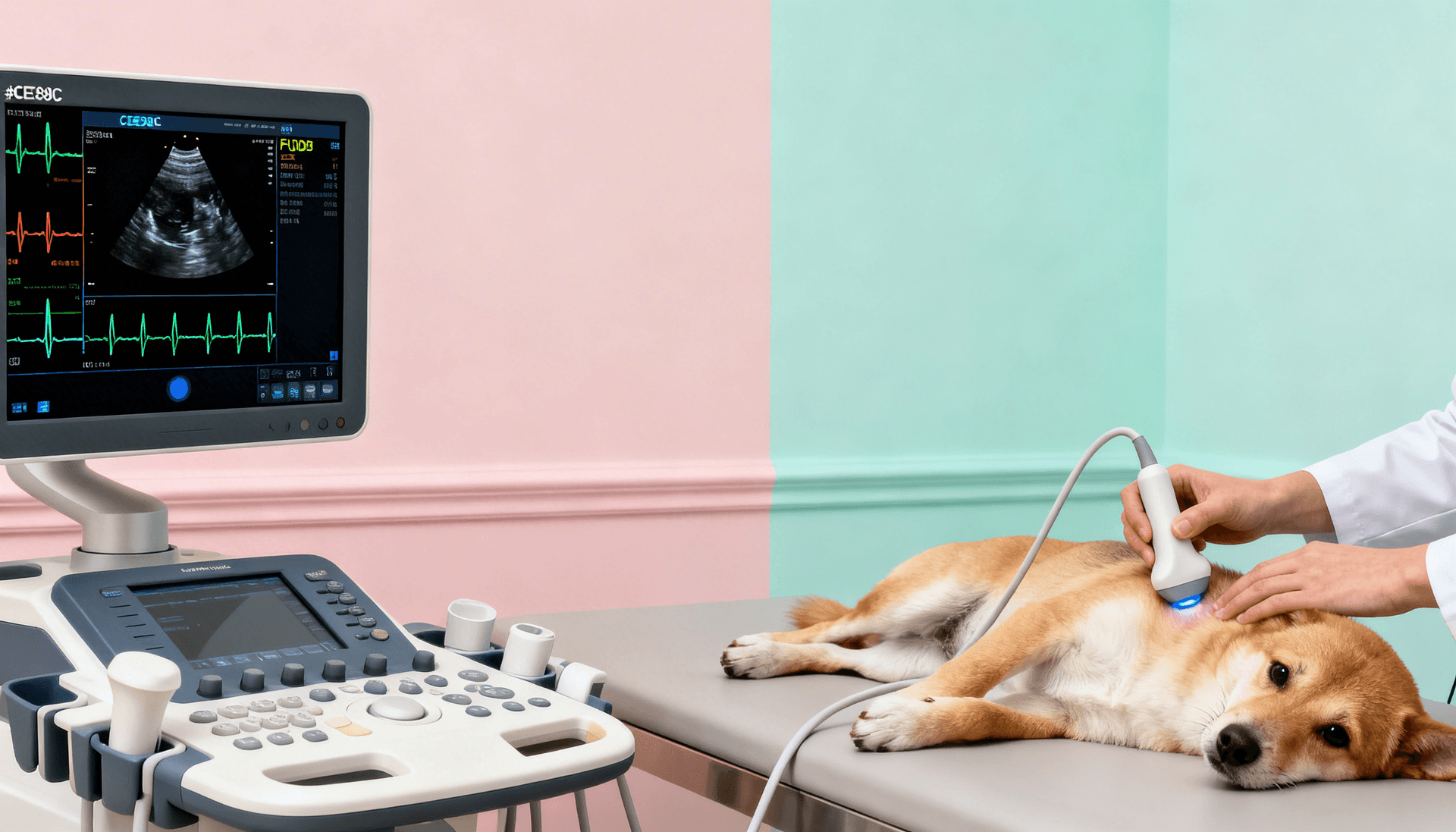 Veterinary cardiology department with advanced cardiac equipment